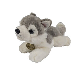 Aurora Miyoni Tots 2022 Siberian Husky Realistic Stuffed Plush Gray Dog 8 Inch
